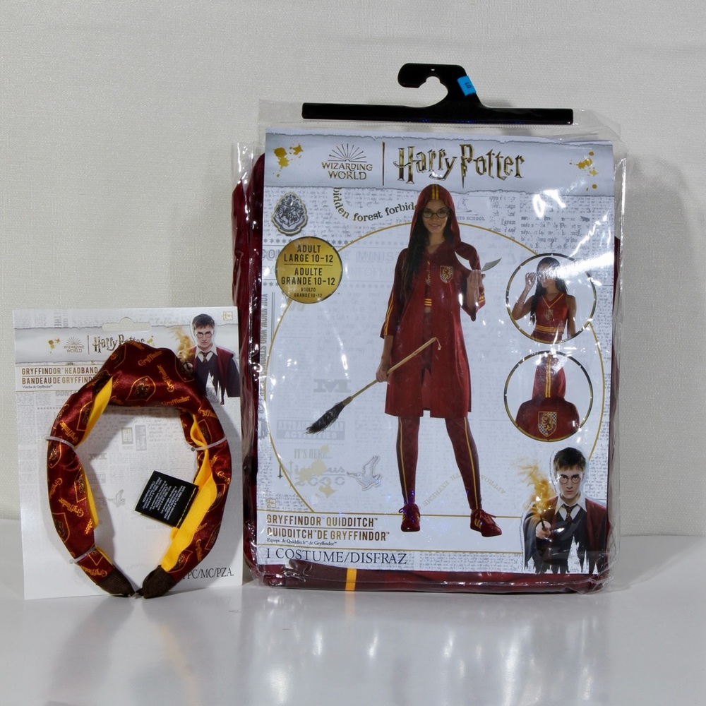 Harry Potter Gryffindor Quidditch Robe and Headband #571 NWT